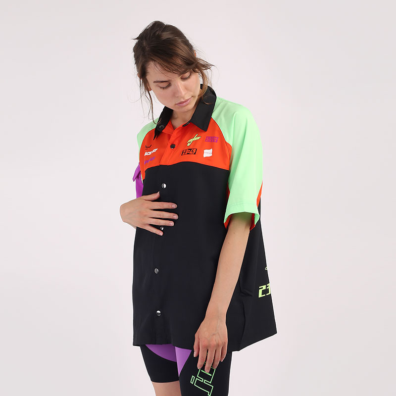 женская разноцветная рубашка Jordan Moto Short-Sleeve Top CV7558-010 - цена, описание, фото 2